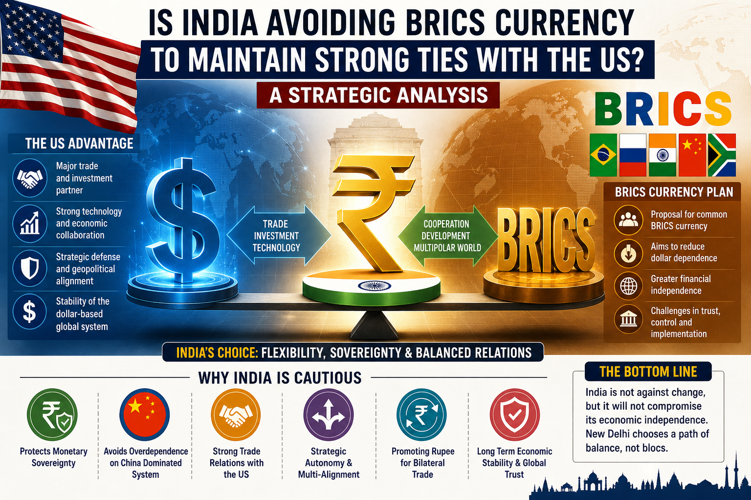 Is India Avoiding BRICS Currency to Maintain Strong Ties with the US? A Strategic Analysis
