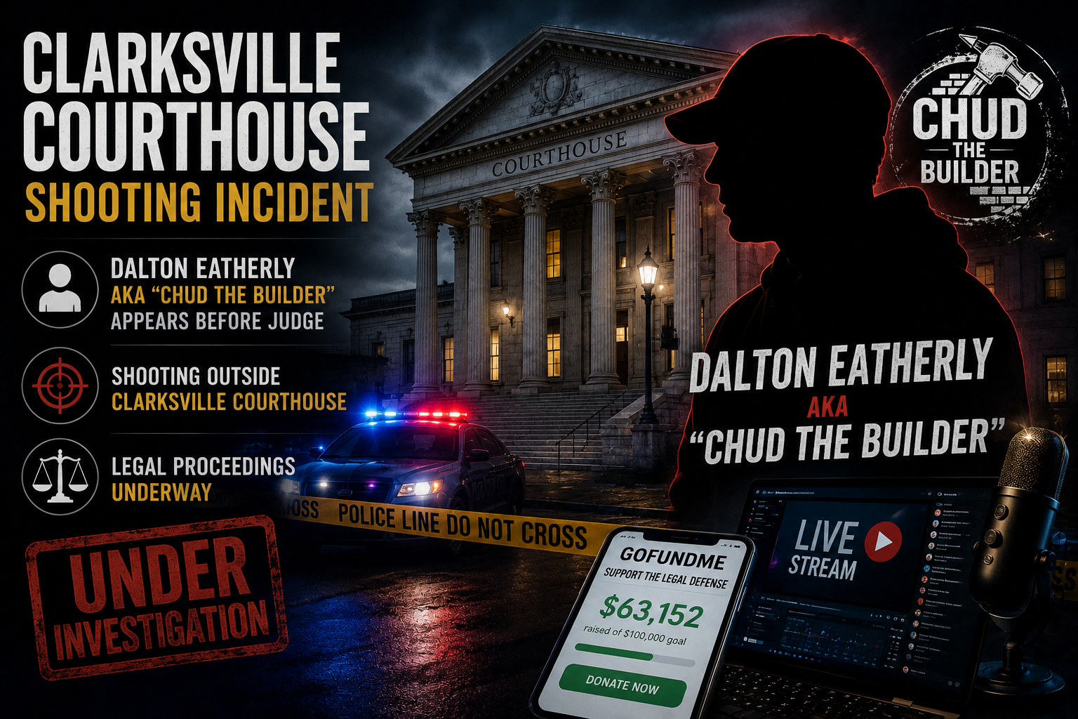 Dalton Eatherly Appears Before Judge After Courthouse Shooting Incident in Clarksville