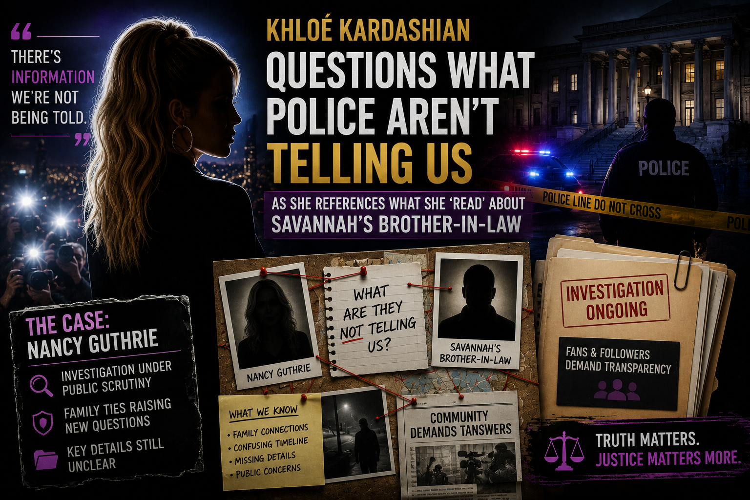 Khloé Kardashian Questions Missing Details in Nancy Guthrie Case: Why Fans Think Police May Know More