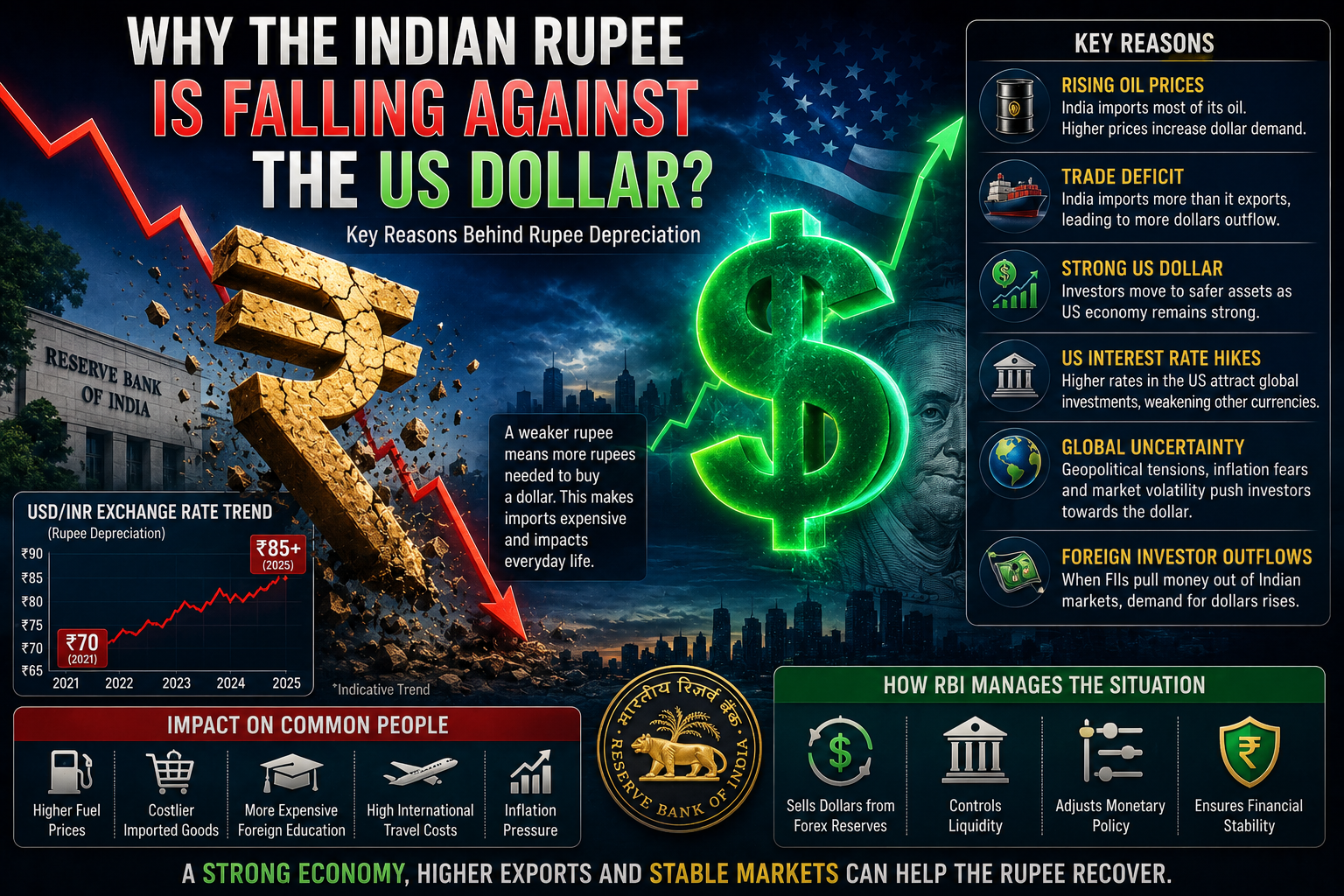 Why the Indian Rupee Is Falling Against the US Dollar: Understanding the Real Economic Reasons